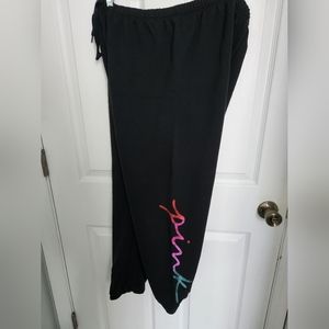 EUC Pink Sweatpants Sparkle Logo